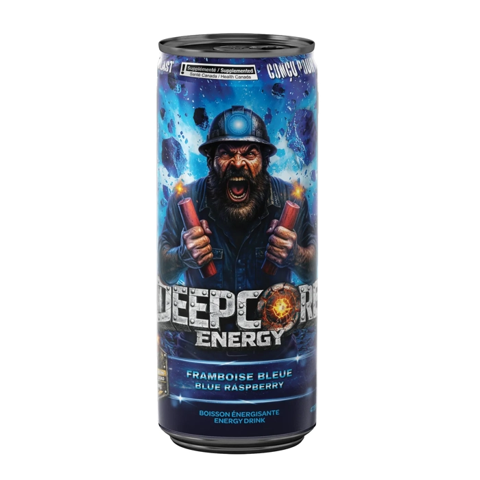 Deepcore Energy - Boisson énergisante Framboise Bleue