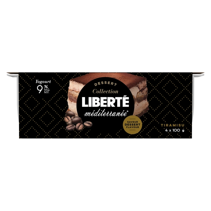 Liberté Méditerranée Yogurt Tiramisu 9% M.F. 4x100G