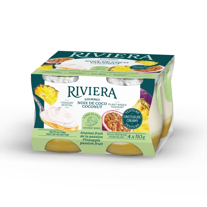 Délice Végétal au Lait de Coco ananas fruit de la passion et coco