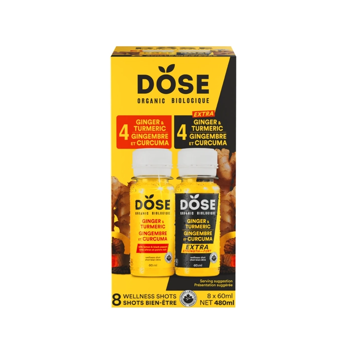 Boite assortie - Jus-  Shot gingembre et curcuma  et Shot gingembre et curcuma extra fort