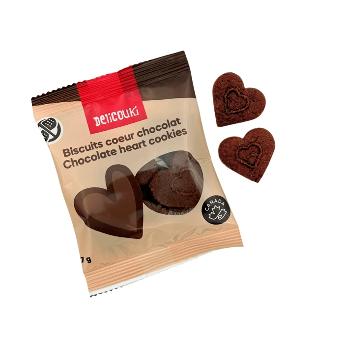 Biscuits coeurs au chocolat