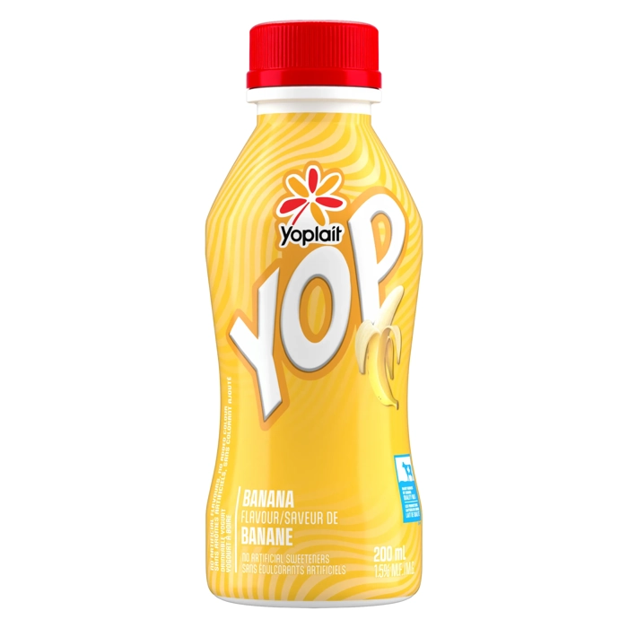 Yoplait YOP Yogourt à boire Banane 1.5% M.G. 200ML