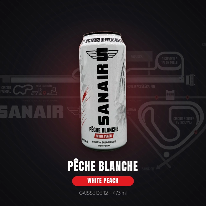 Sanair -  Boisson énergisante Pêche Blanche