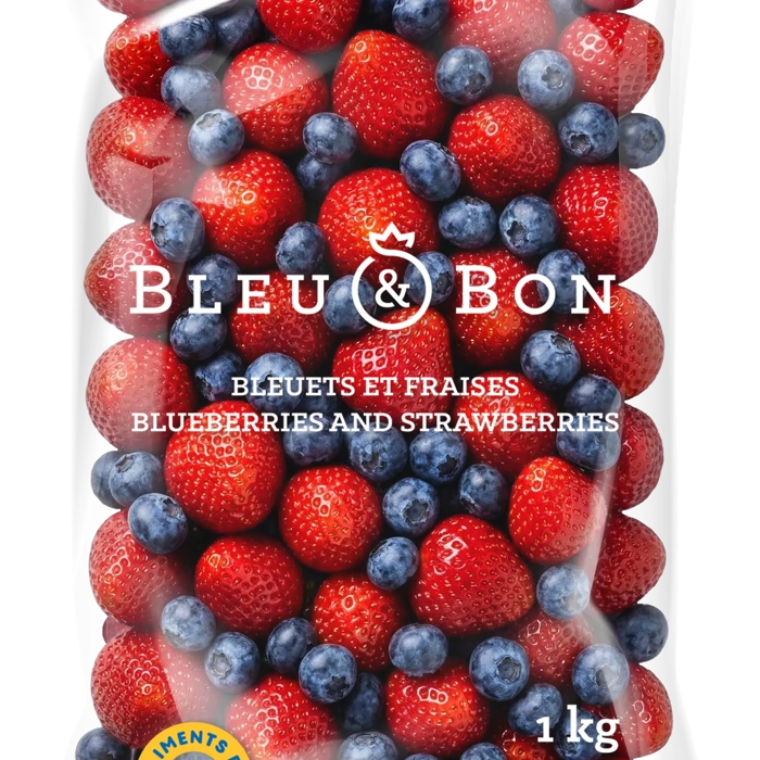 Bleuets et fraises surgelés HRI 1 kg