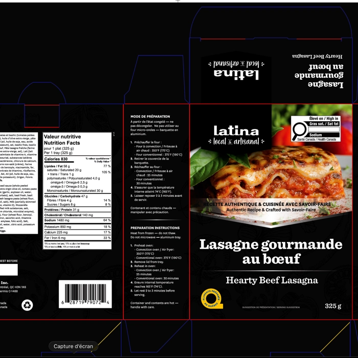 LASAGNE GOURMANDE AU BOEUF
