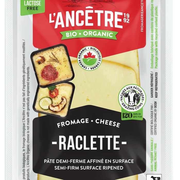 Raclette, fromage à pâte demi-ferme affiné en surface - biologique