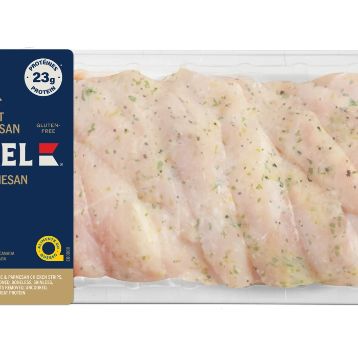 Lanières de poitrine de poulet ail et parmesan