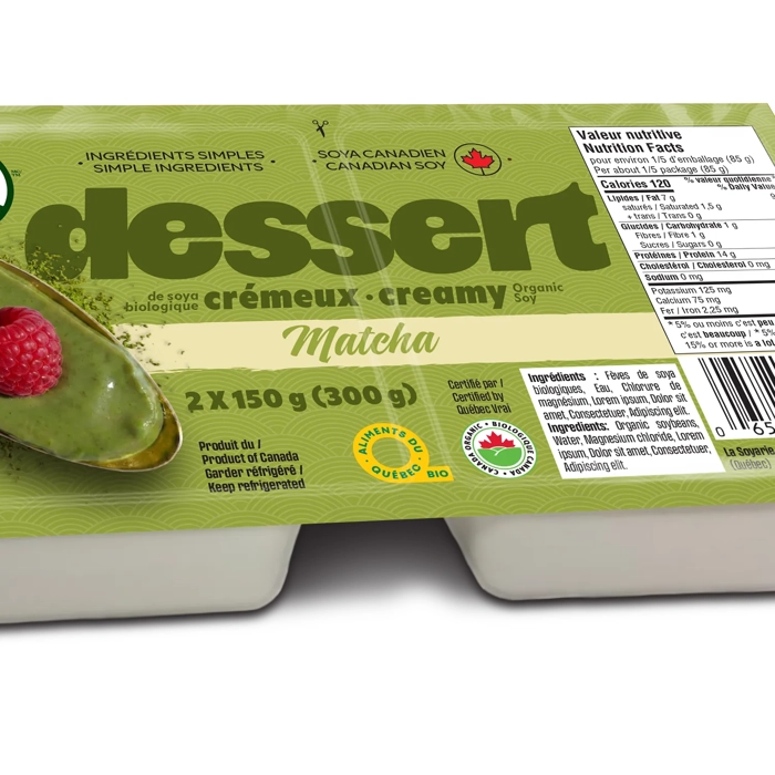Dessert de soya crémeux - Matcha