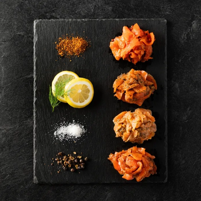 Flocons de saumon fumé à saveur - Gin