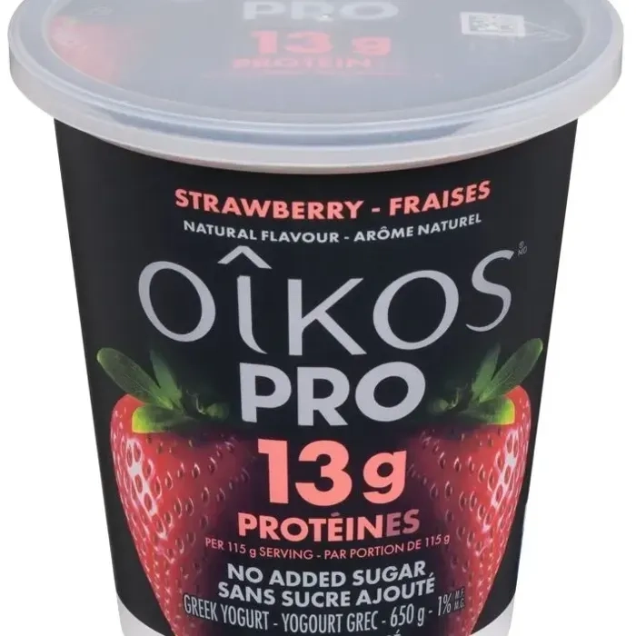 Yogourt Grec - Fraises - Sans sucre ajouté - Protéines