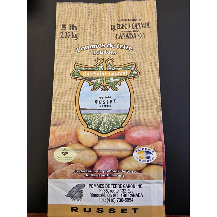 Pommes de terre du Bas Saint-Laurent/Pommes de terre Garon Inc. - Russet 5 lb