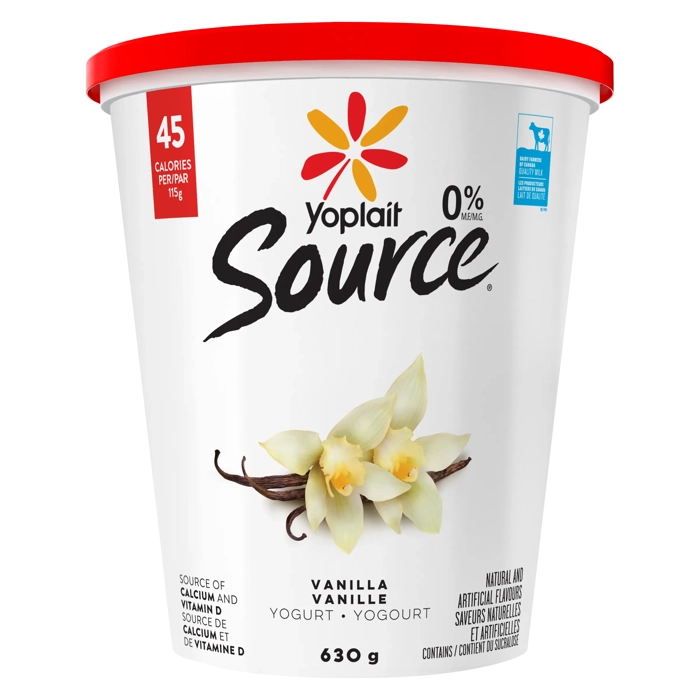 Yoplait Source Yogourt Vanille 0% M.G. 630G