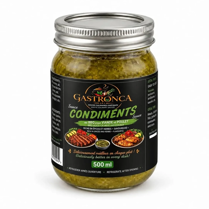 Sauce condiment pour viande et poulet