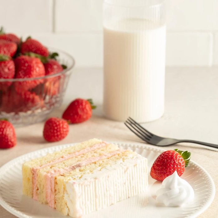 Gâteau Barre Fraises et Vanille