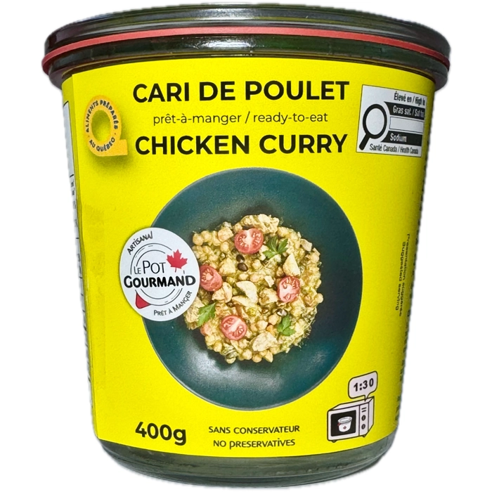 Cari de poulet aux légumineuses