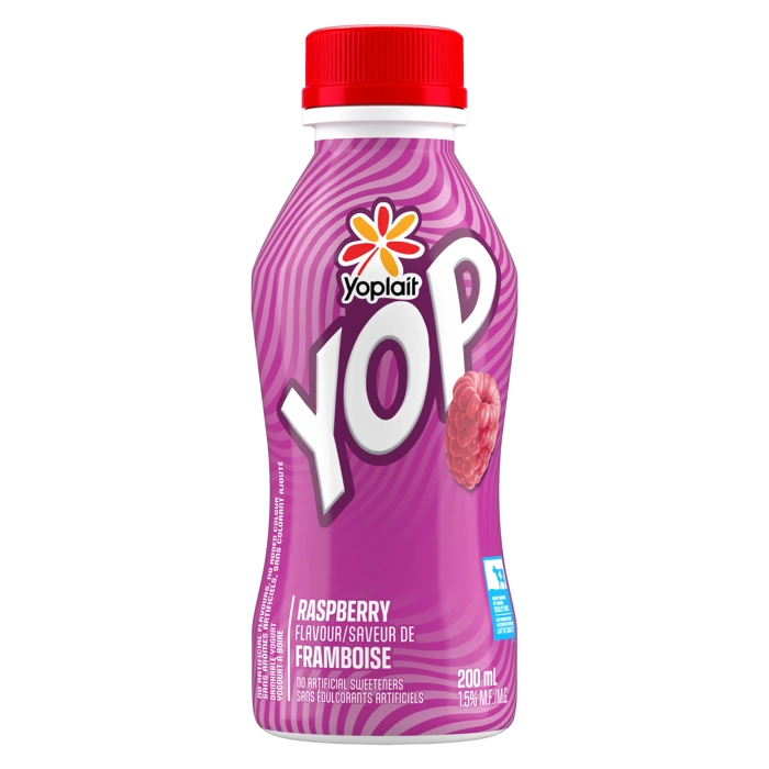 Yoplait YOP Yogourt à boire Framboise 1.5% M.G. 200ML