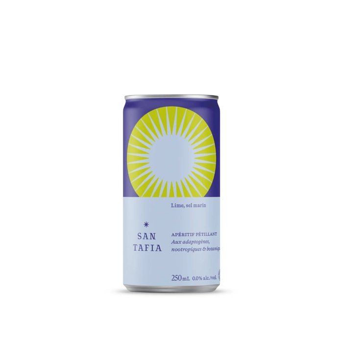 Apéritif pétillant lime, Sel marin