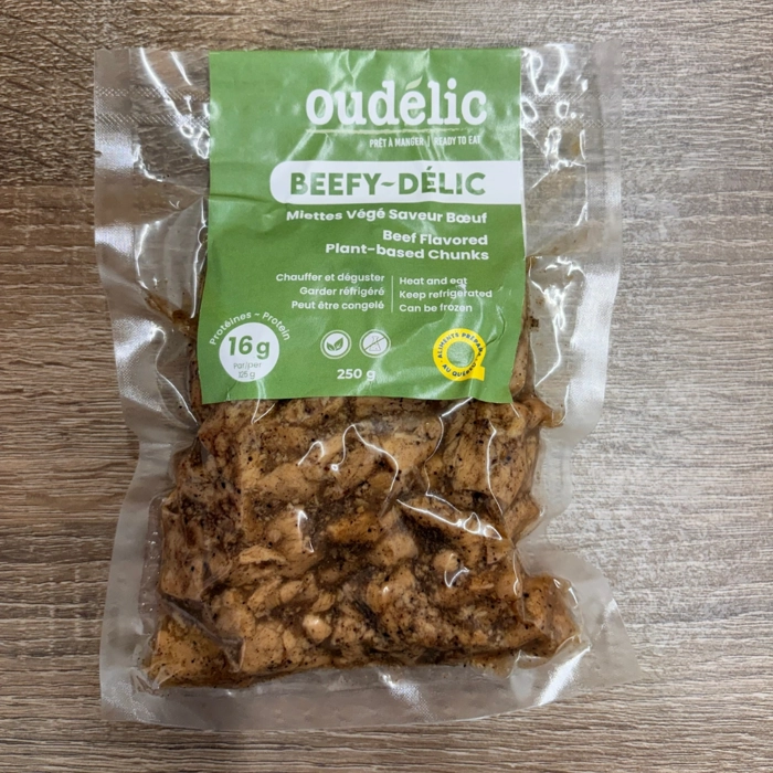 Miettes saveur boeuf à base de plantes