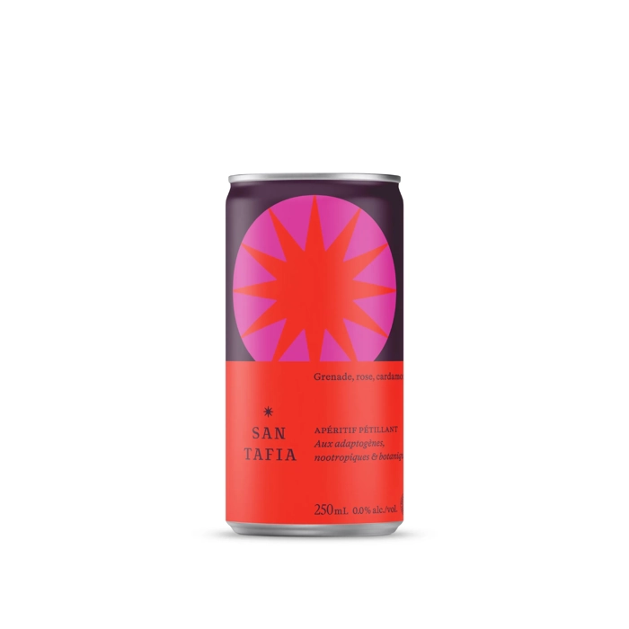 Apéritif pétillant Grenade, rose, cardamome