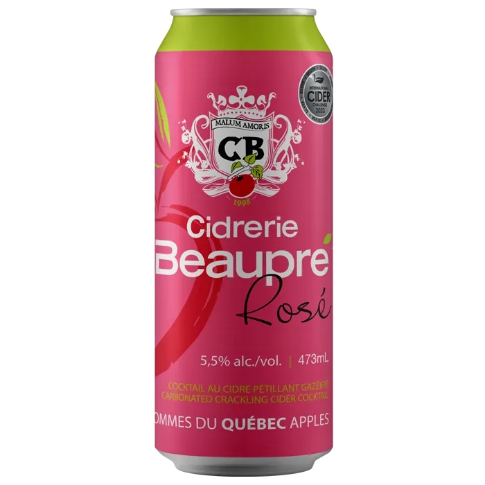 Cidre de pommes rosé