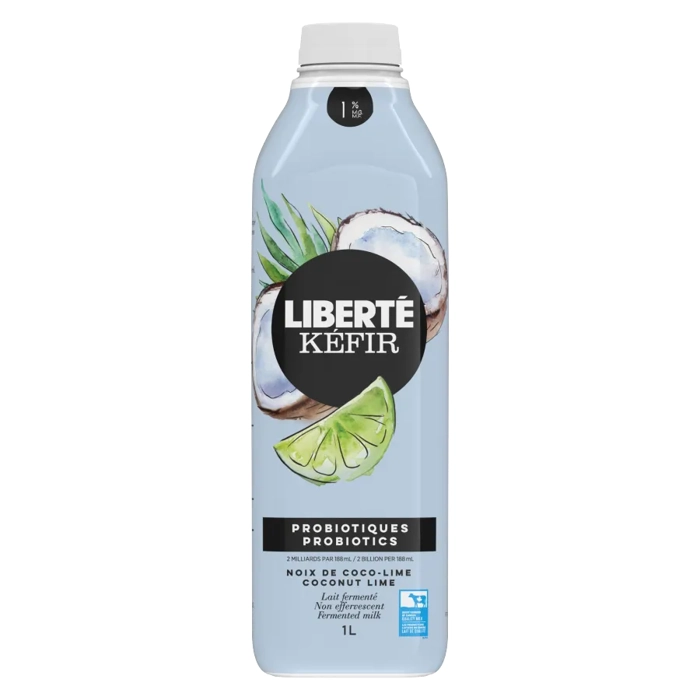 Liberté Kéfir non effervescent Noix de coco - lime 1% M.G. 1L