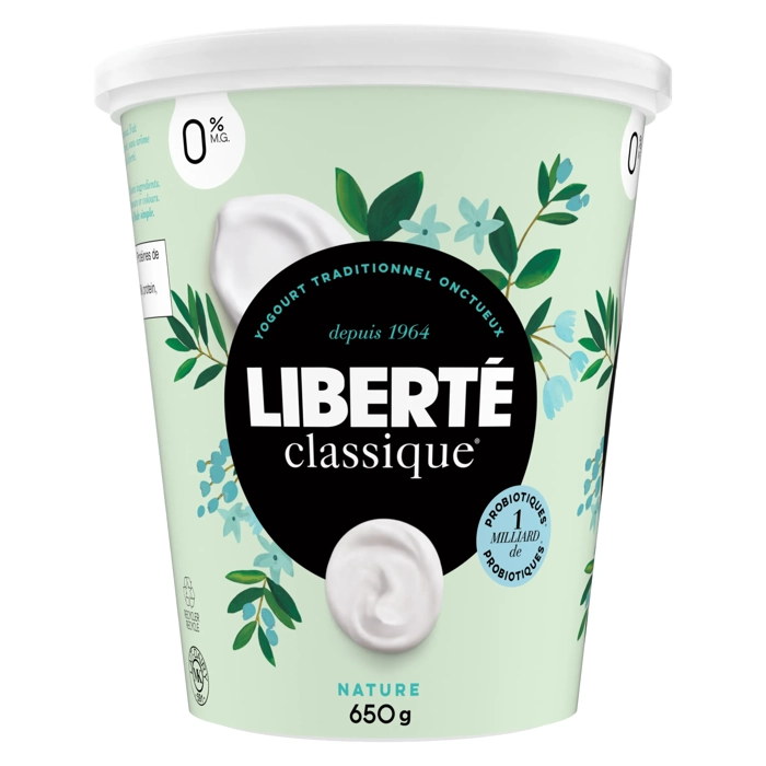 Liberté Classique Yogourt Nature 0% M.G. 650G