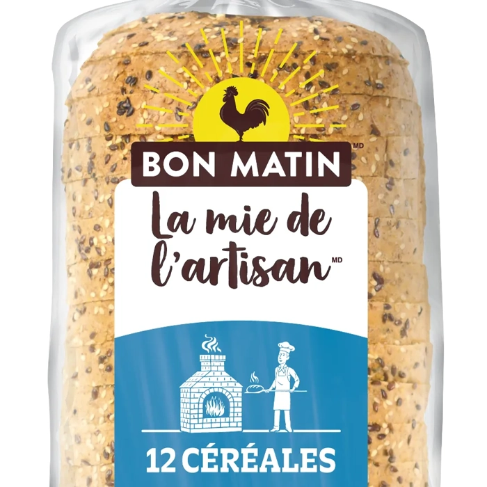 Pain 12 céréales Bon Matin La mie de l'artisan 550 g