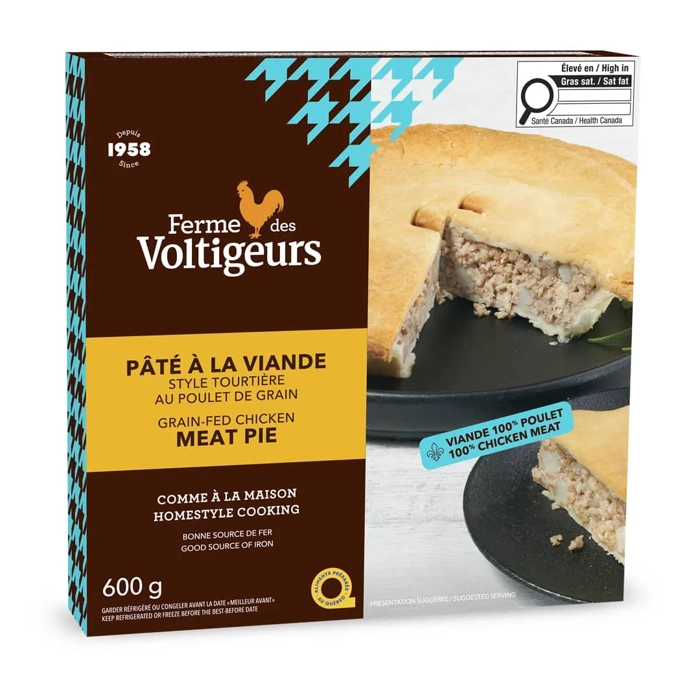Pâté à la viande style tourtière au poulet de grain