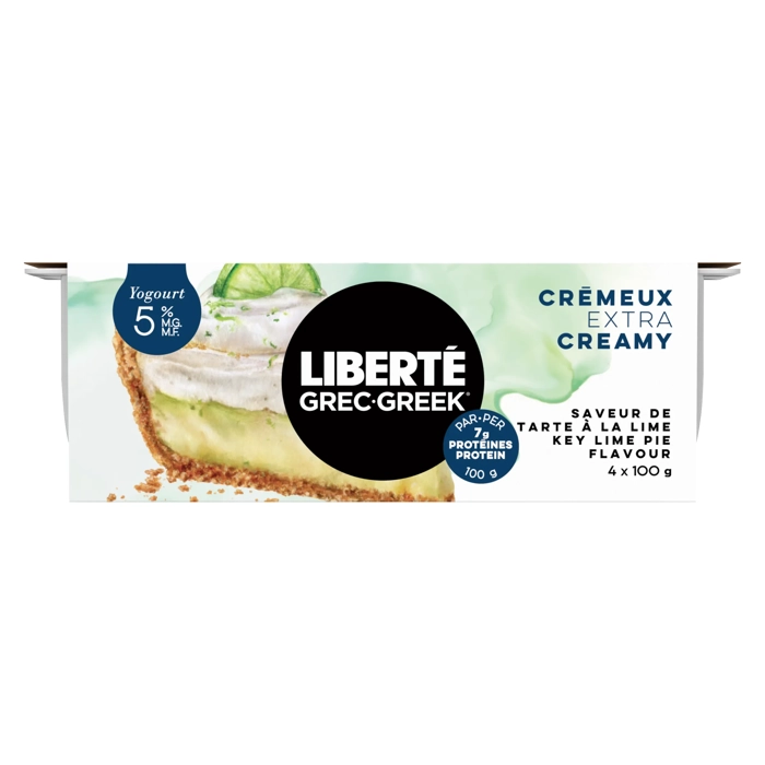 Liberté Grec Yogourt Tarte à la lime 5% M.G. 4x100G