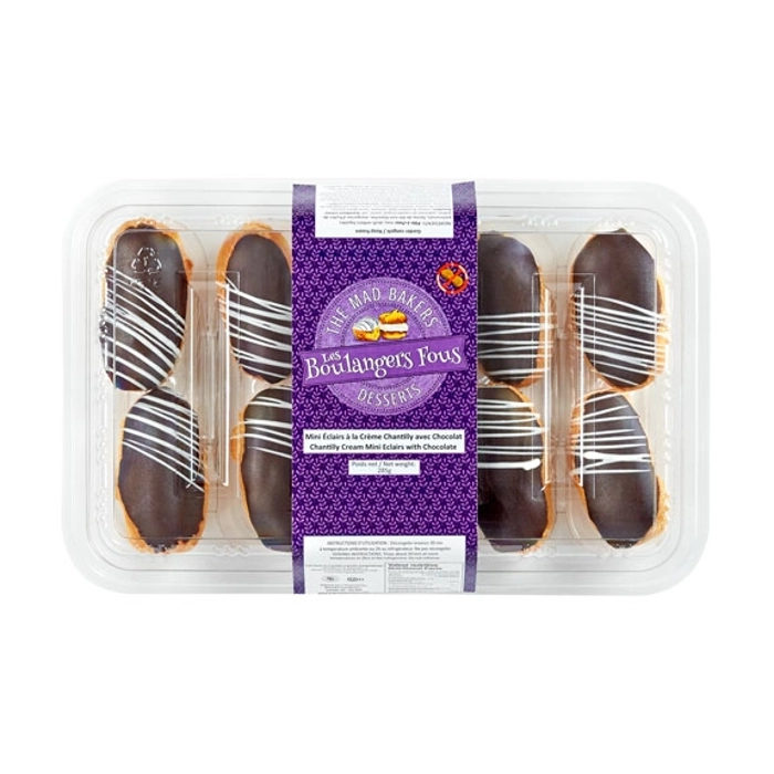 MINI ÉCLAIRS À LA CRÈME CHANTILLY AVEC CHOCOLAT