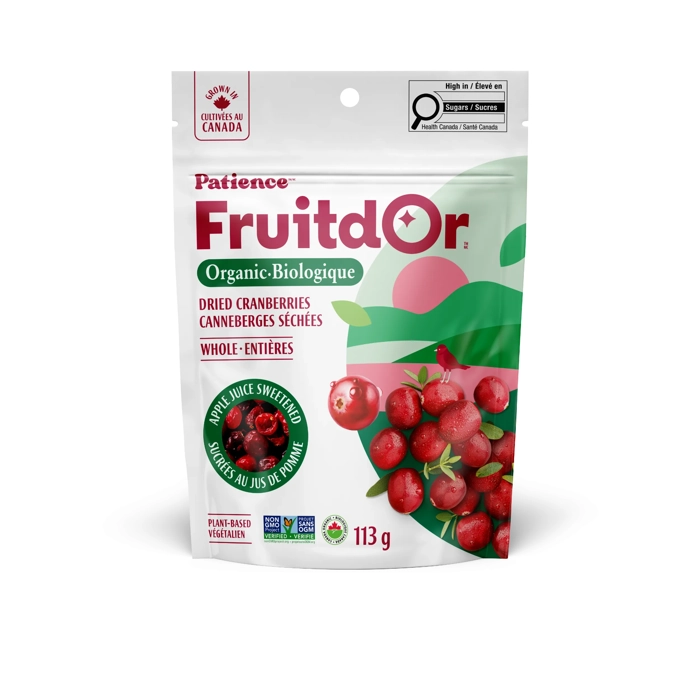 Organic Whole Dried Cranberries Sweetened with apple juice