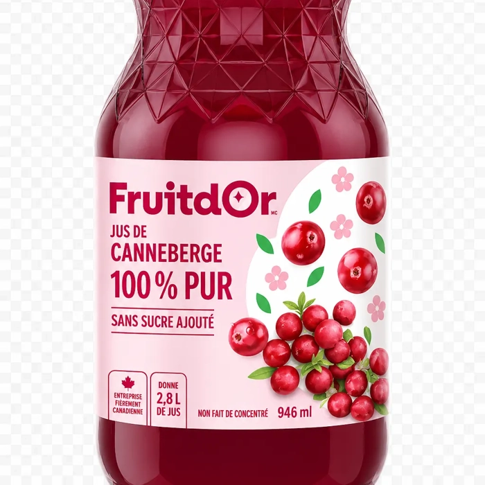 Jus de canneberge pur