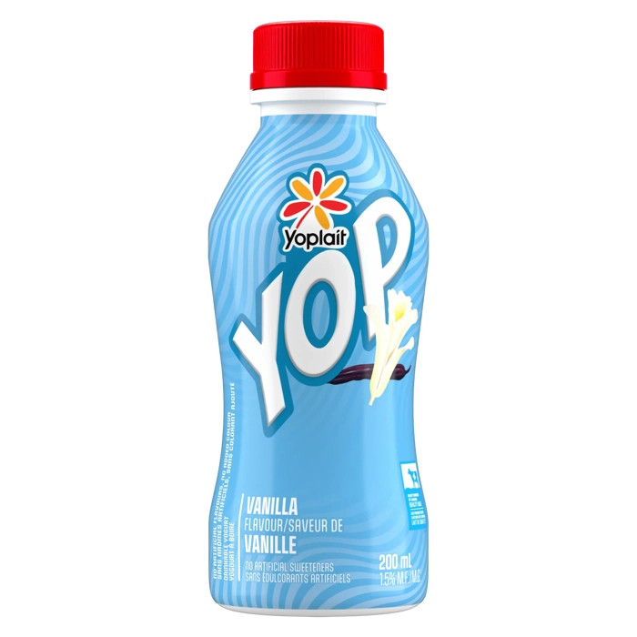 Yoplait YOP Yogourt à boire Vanille 1.5% M.G. 200ML