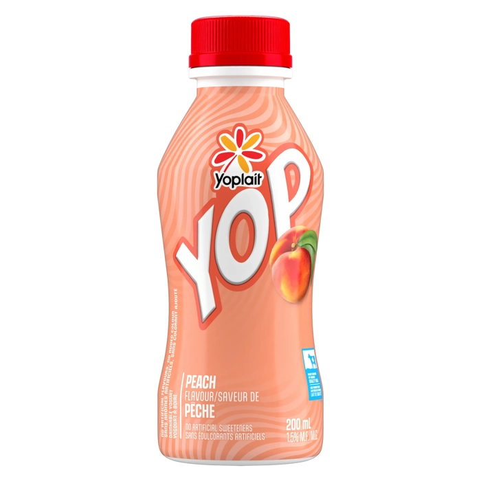Yoplait YOP Drinkable Yogurt Peach 1.5% M.F. 200ML