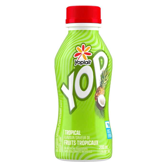 Yoplait YOP Yogourt à boire Fruits tropicaux 1.5% M.G. 200ML
