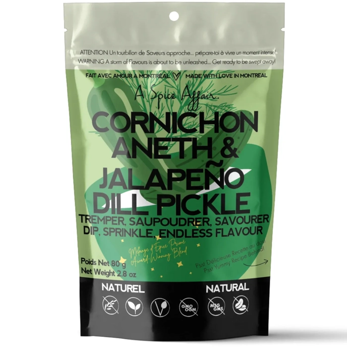 ASSAISONNEMENT AU CORNICHON À L'ANETH AU JALAPEÑO