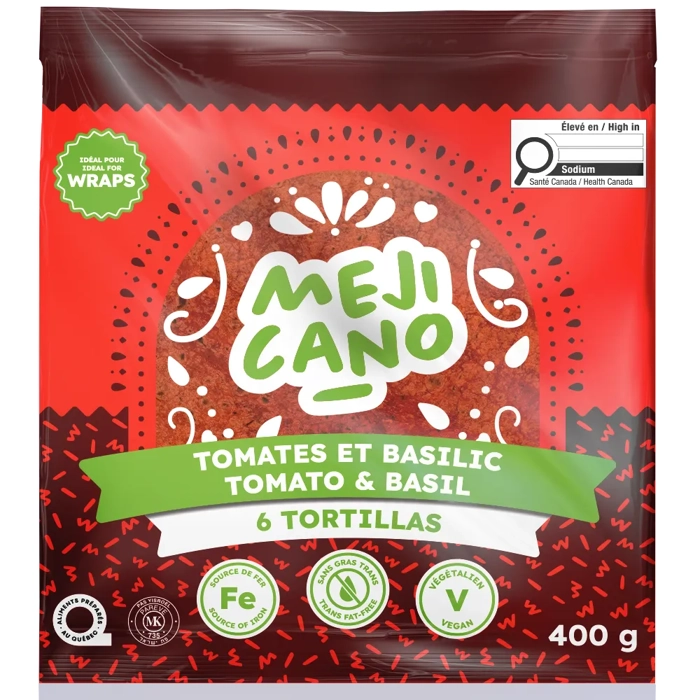 Tortillas tomates et basilic