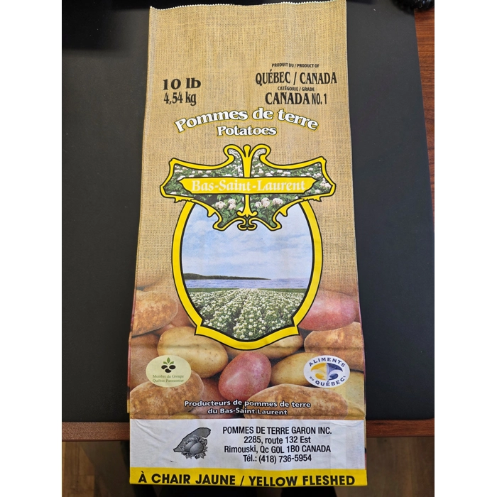 Pommes de terre du Bas Saint-Laurent/Pommes de terre Garon Inc. - Jaune 10 lb