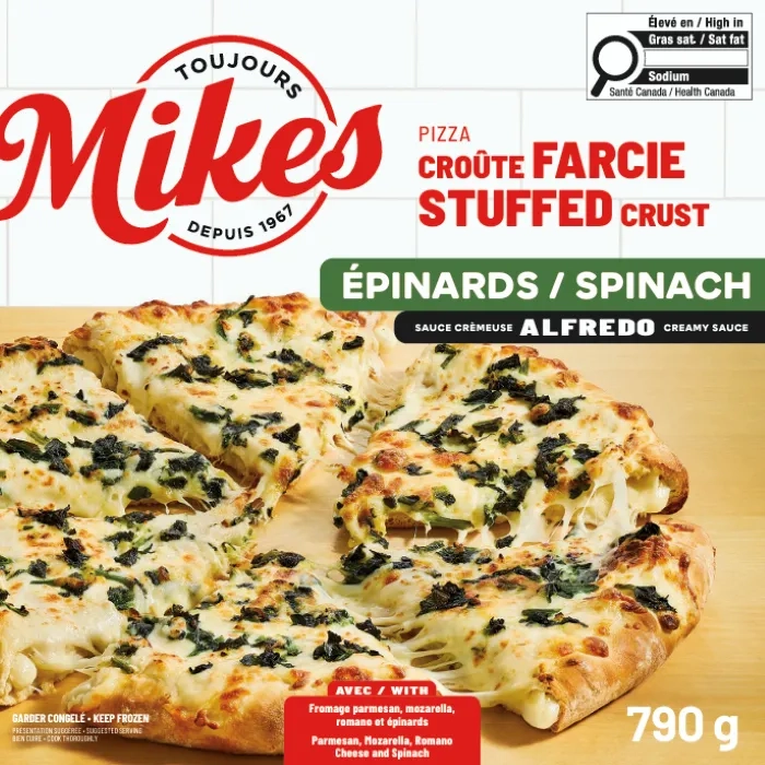Mike's Stuffed Crust Spinach Pizza