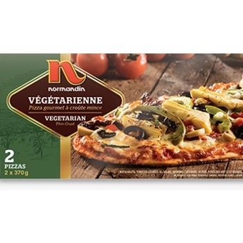 Pizza gourmet végétarienne.