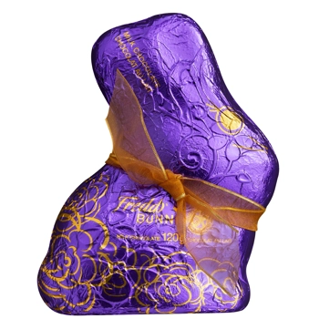 FREDDO BUNNI MILK CHOCOLATE GOLD FLOWERS PEANUT-FREE AND NUT-FREE EASTER