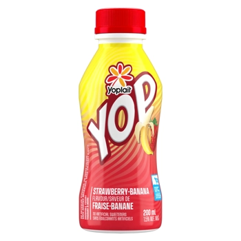 Yoplait YOP Strawberry-banana Drinkable Yogurt 1.5% M.F. 200ML