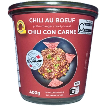 Chili au boeuf, maïs et poivrons