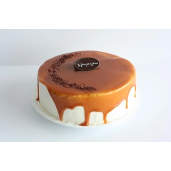 Gâteau caramel, vanille et brownie.