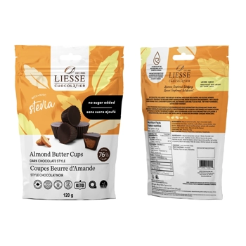 Dark Chocolate Style Almond Butter Cups No Sugar Added