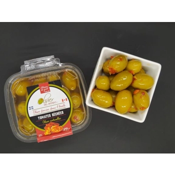 Olives vertes farcies aux tomates séchées