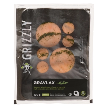 Saumon de l'Atlantique mi-fumé tranché style Gravlax - frais