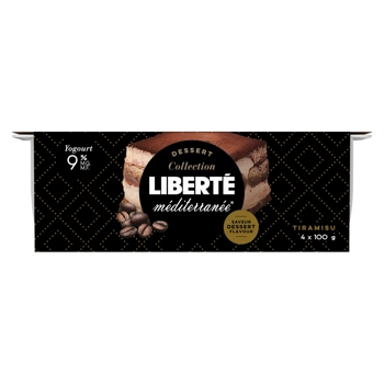 Liberté Méditerranée Yogurt Tiramisu 9% M.F. 4x100G