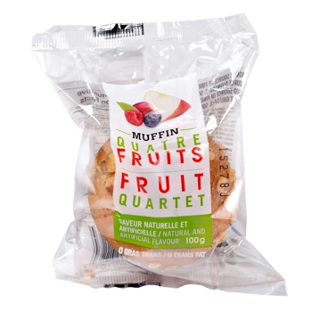 INDIVIDUALLY WRAPPED BAKED MUFFINS FRUIT QUARTET 100g MV423