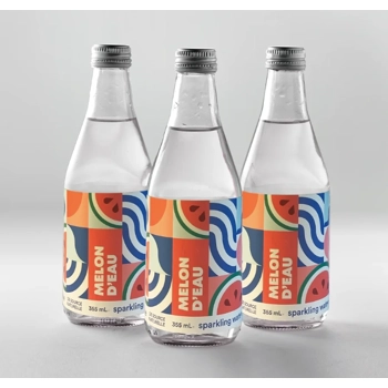 Eau gazéifiée à saveur de melon d'eau